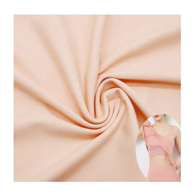 Tissu en nylon tricoté extensible à quatre voies pour vêtements de yoga, jersey extensible pour vêtements de sport, tissu en élasthanne Lululemon pour maillots de bain, sous-vêtements, vêtements (75 % nylon, 25 % élasthanne)